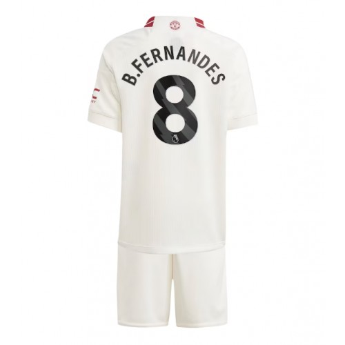 Otroški Nogometni dresi Manchester United Bruno Fernandes #8 Tretji 2023-24 Kratek Rokav (+ Kratke hlače)
